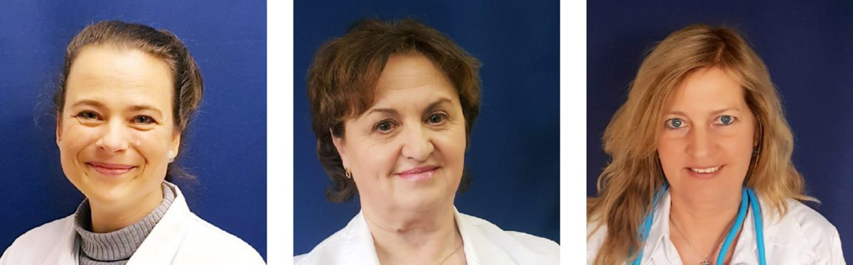 Portraitbilder von Dr. med. Susanne Springborn, Ella Komissarenko und Dr. med. Nicole Ressel